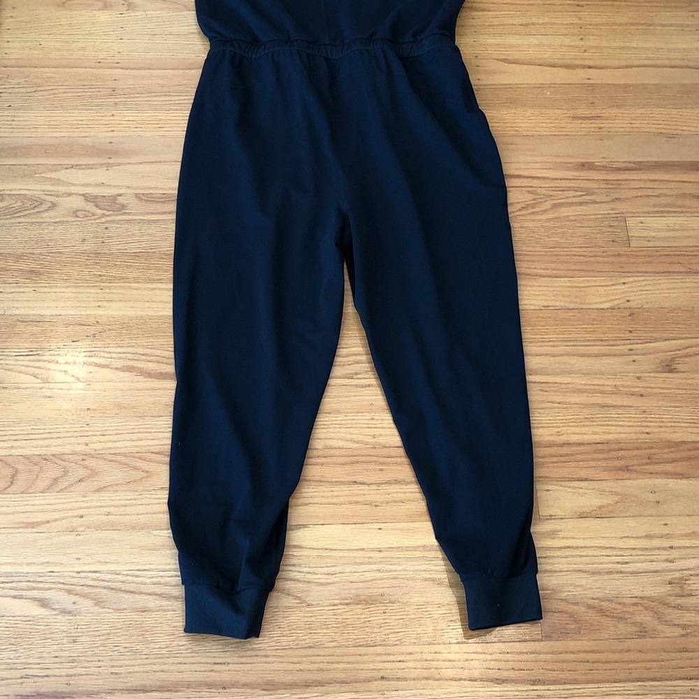 Zella Black Sleeveless Jumpsuit with Drawstring Waist, EUC, L - Picture 13 of 16